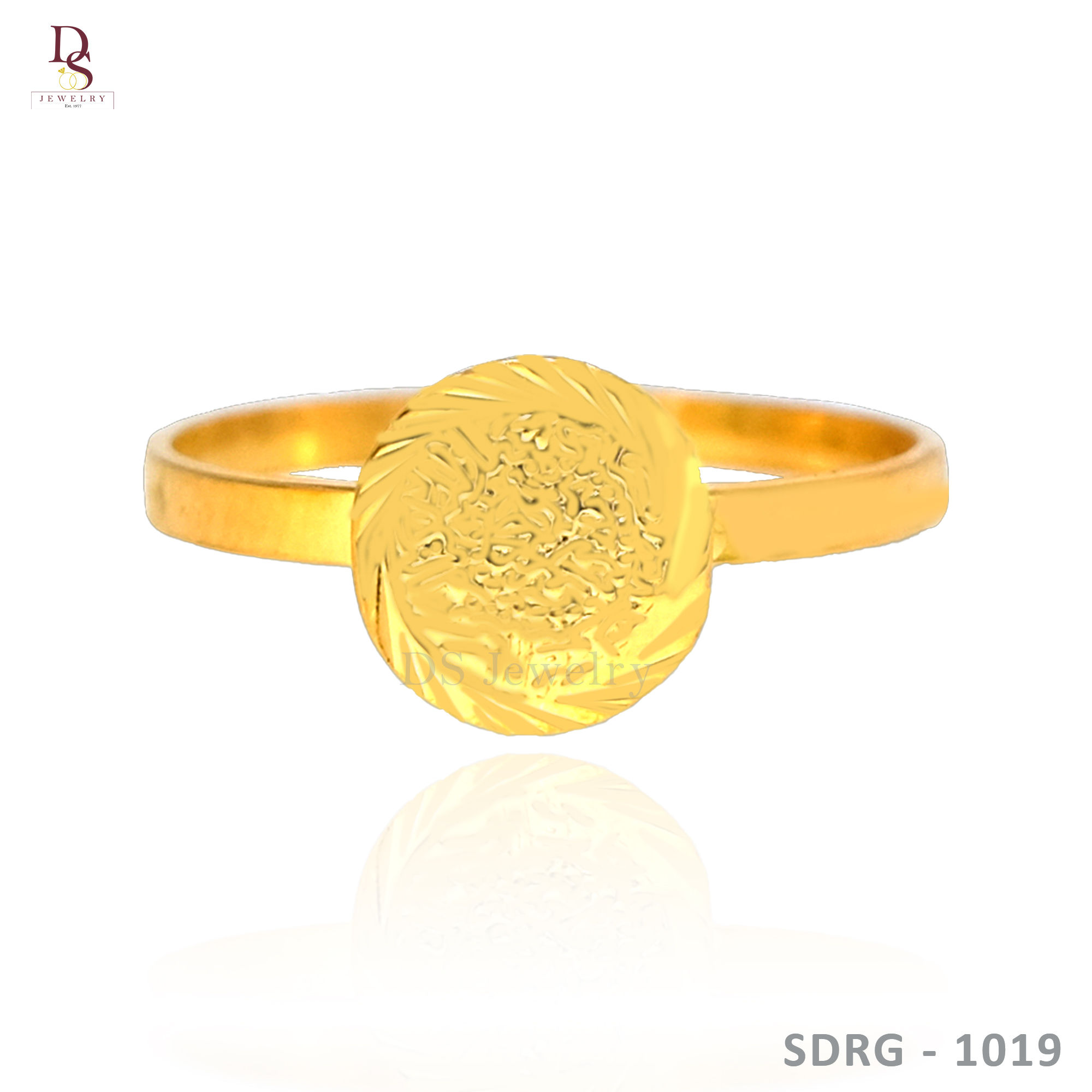 21K-YG Coin Ring