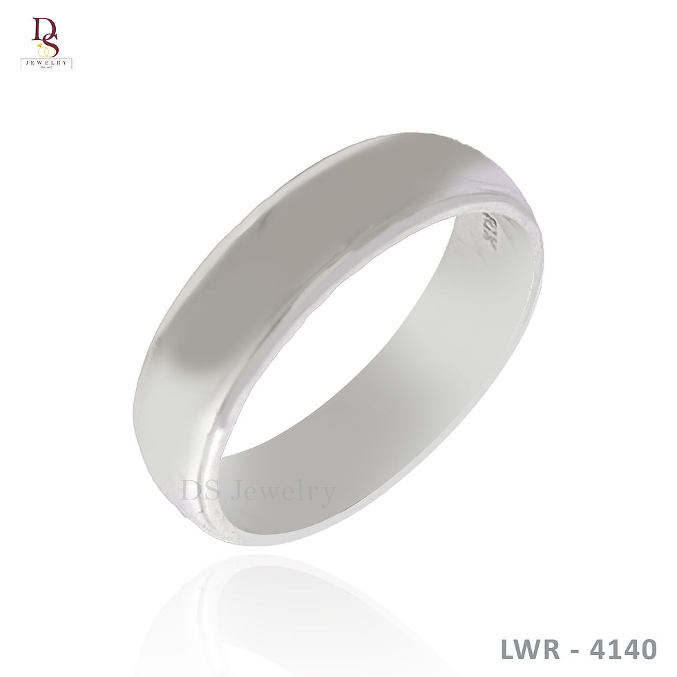 Thumbnail: 14K- WG Plain Shiny  Wedding Ring
