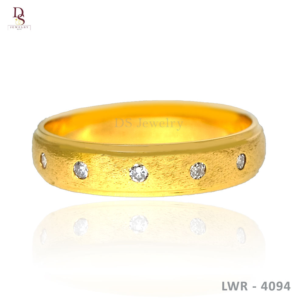 14K-YG Five Diamond Wedding Ring