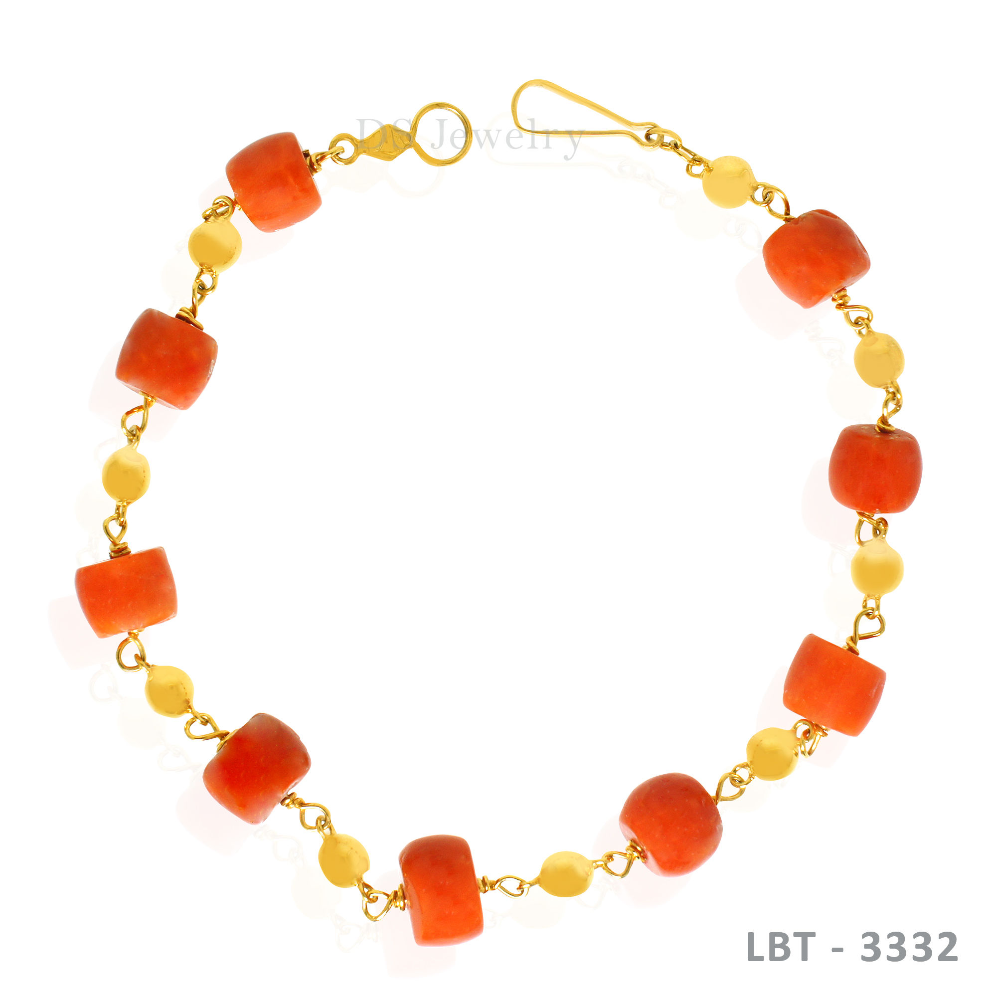 14K-YG Corales with Ball Bracelet