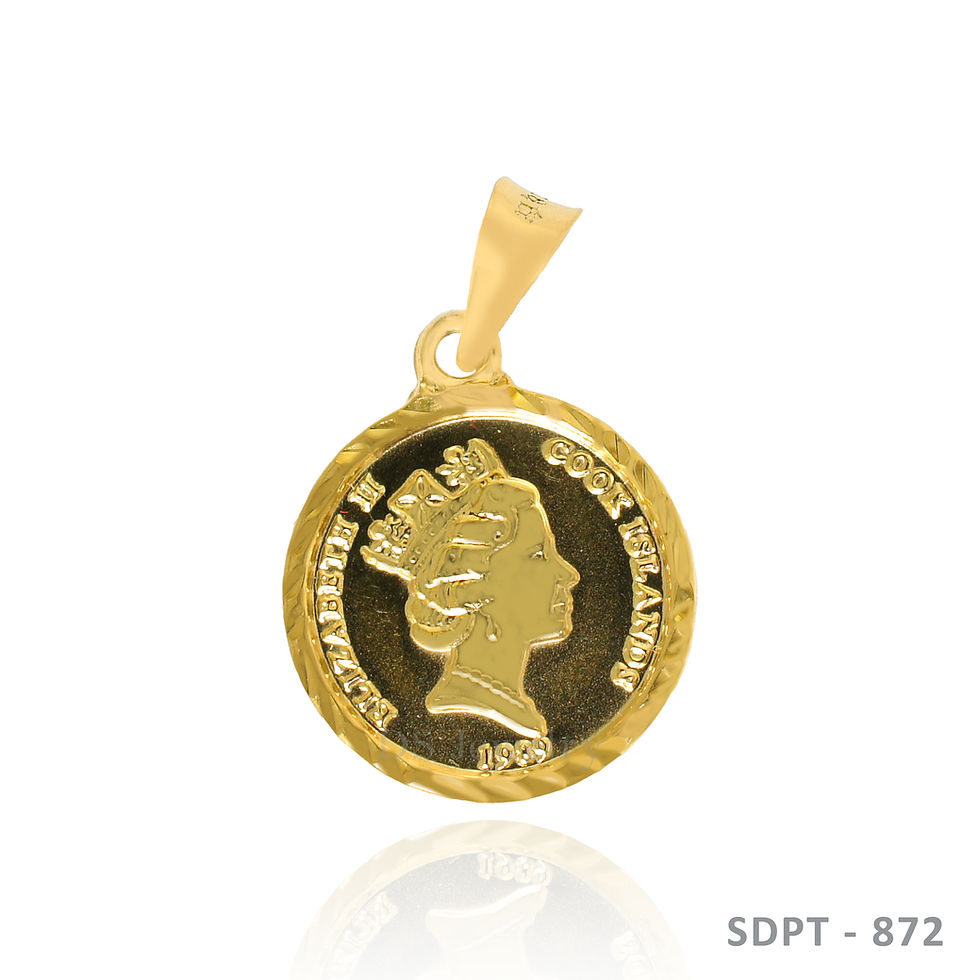 18K-YG Queen Elizabeth Pendant