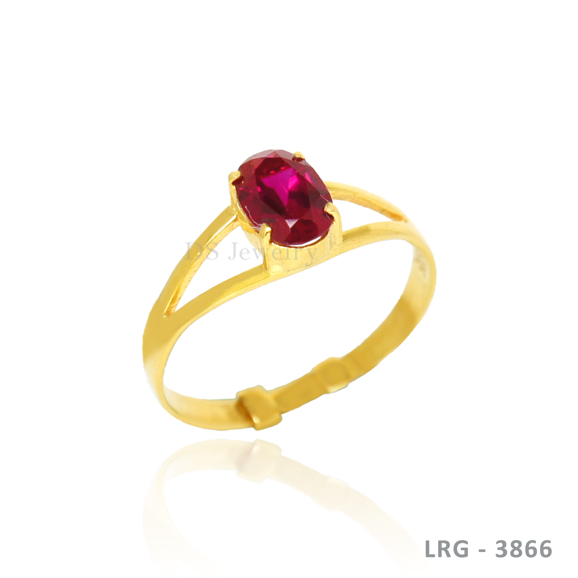 14K-YG Birth Stone Adjustable  Ring