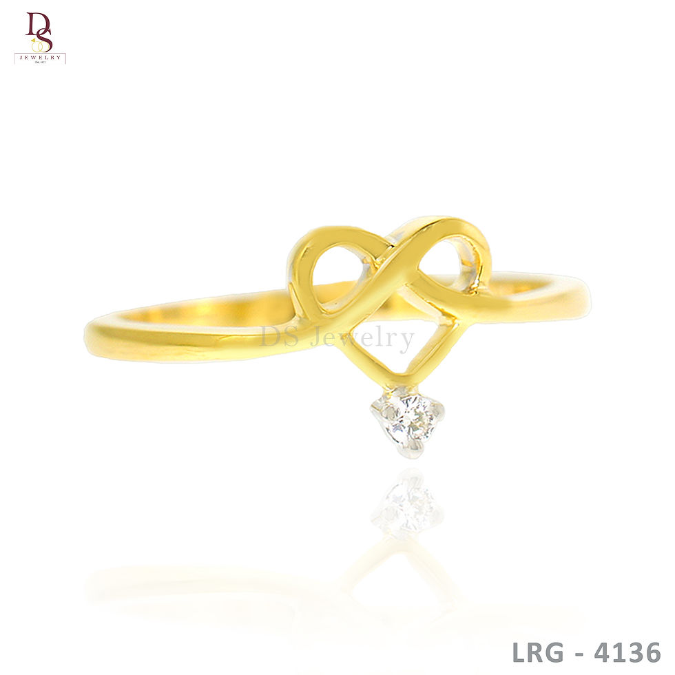 Thumbnail: 14K-YG Lab Diamond  Heart Pinky Ring