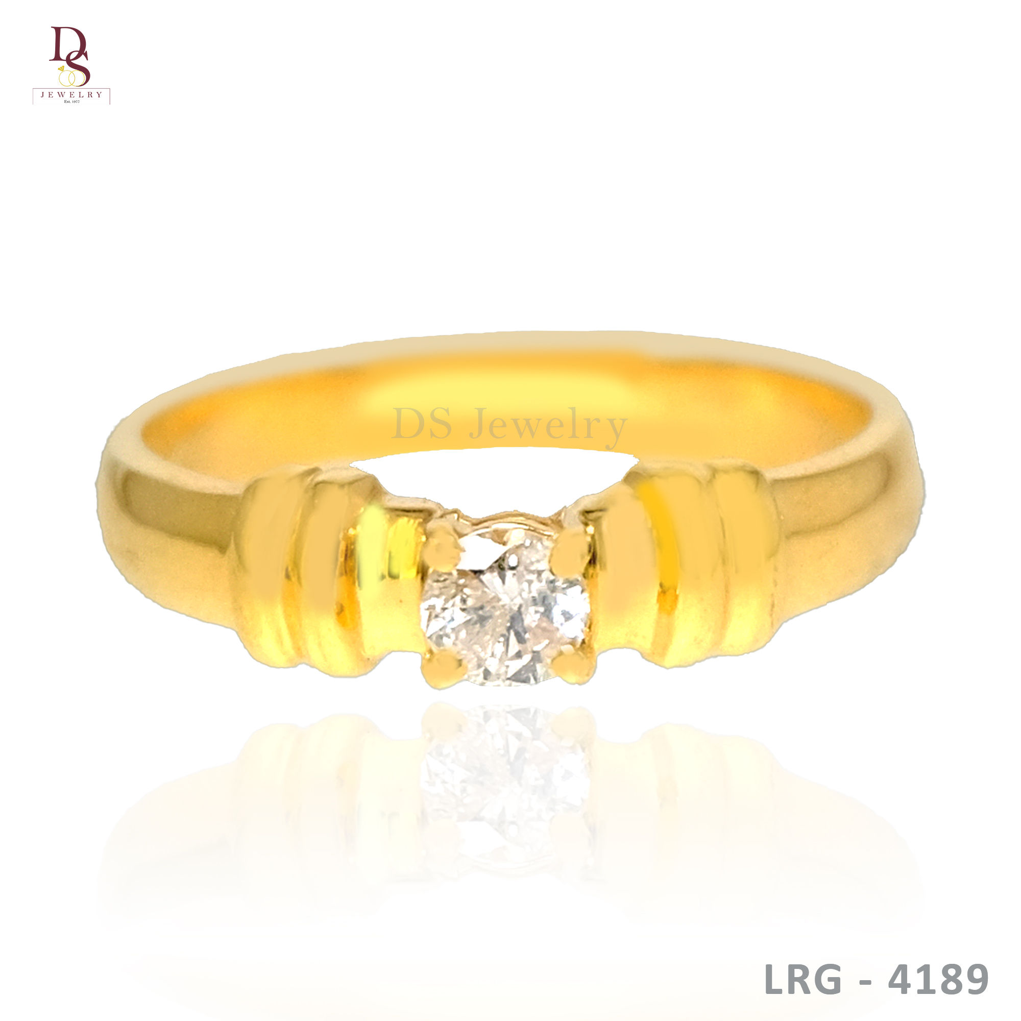14K-YG  Solo Diamond Ring