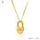 Thumbnail: 18K-YG Boxtype Chain with  Lock Pendant