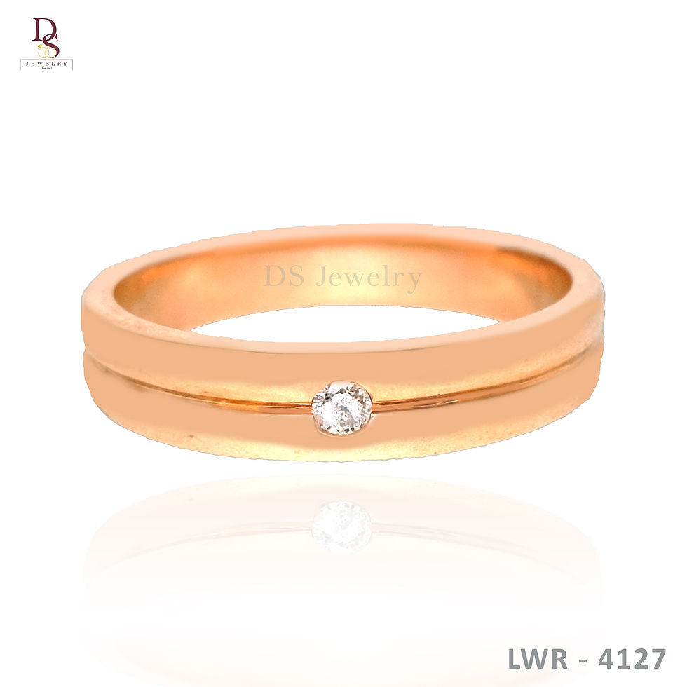 14K-RG Solo Diamond Wedding Ring