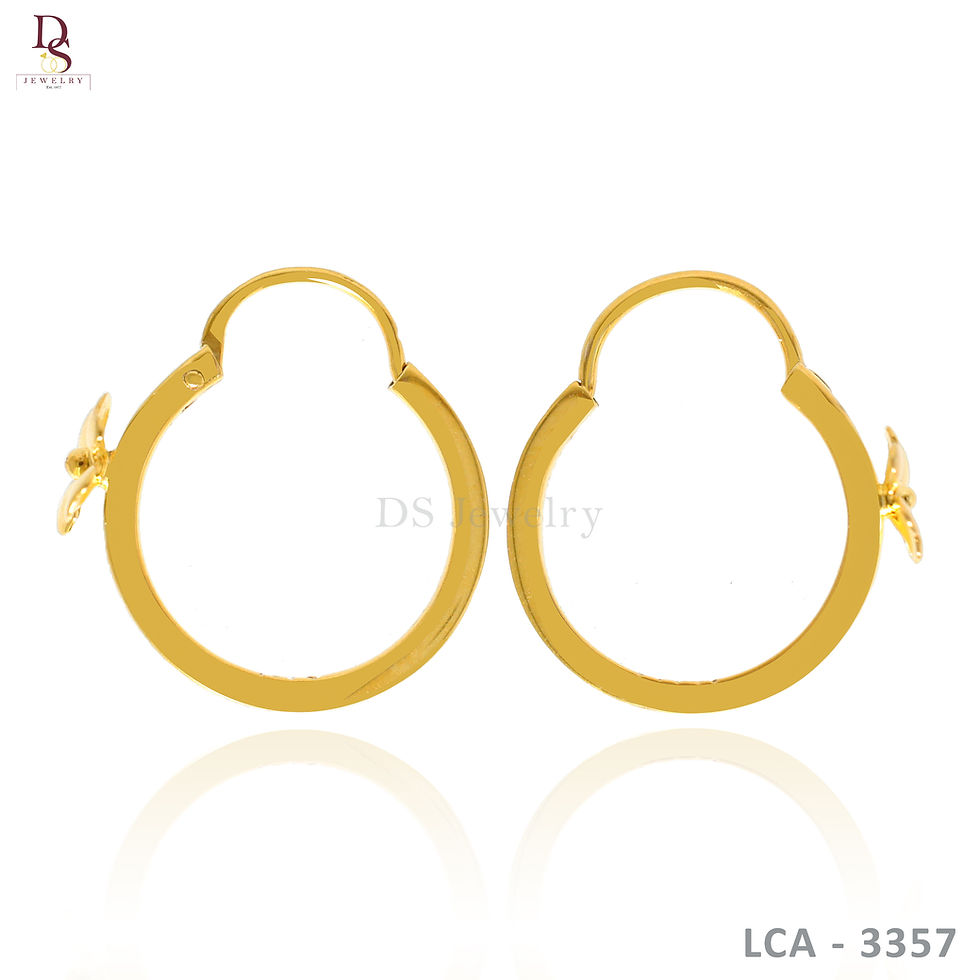 14K-YG Flower Creolla Earrings