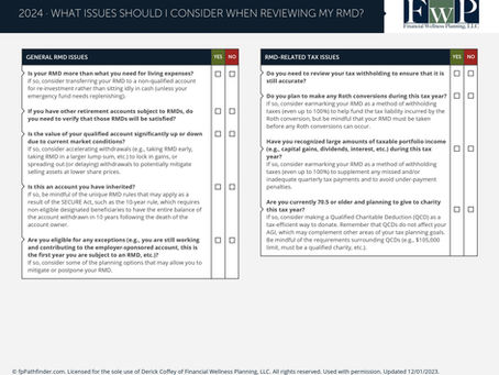 What Should You Consider when Reviewing Your Required Minimum Distributions?