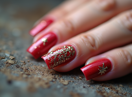 A vibrant, close-up shot of meticulously crafted nail art showcasing intricate designs and