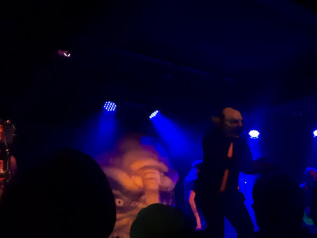 John Goblikon, the Goblin lead singer of Nekrogoblikon onstage at The Waterfront, Norwich.