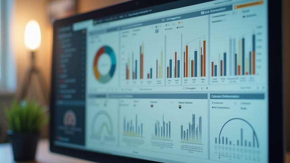 Close-up view of a project management dashboard on a computer screen