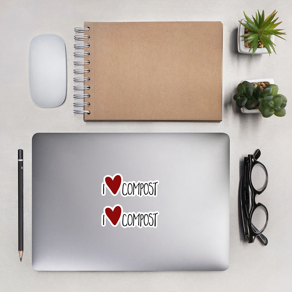 Thumbnail: Stickers - i heart compost (compost collection) 2-up