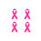 Thumbnail: Stickers - pink ribbon (x4)