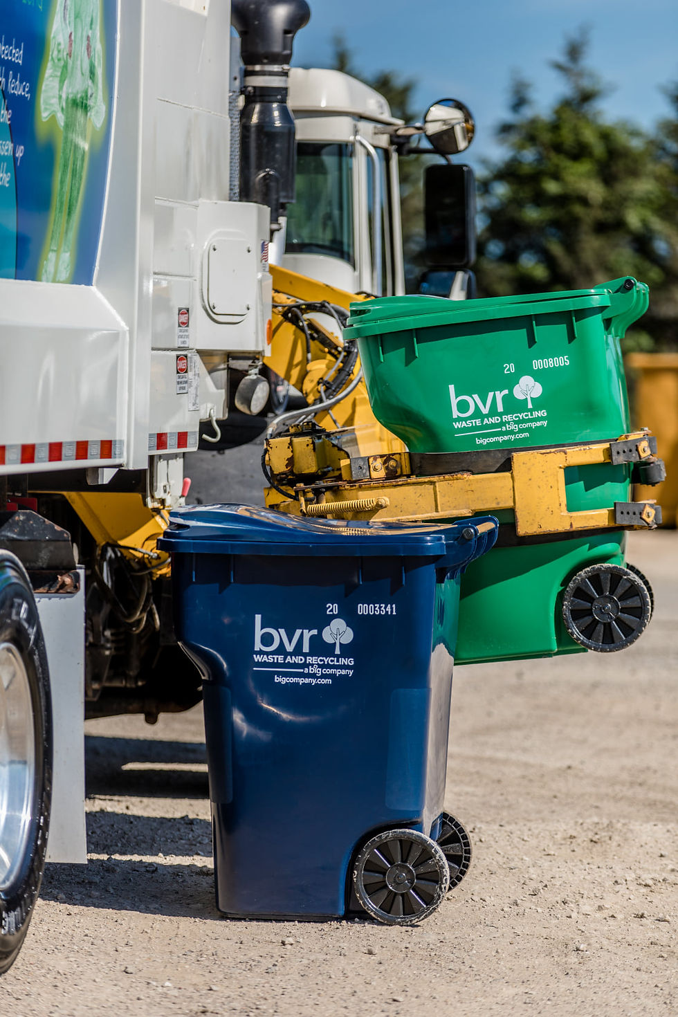 BVR recycling and trash bins