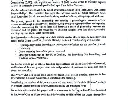 Aviary Club of Nigeria Launches Nationwide Security Awareness Initiative, Begins in Lagos By Aviary Club of Nigeria Media Department | Eagles Eye Magazine