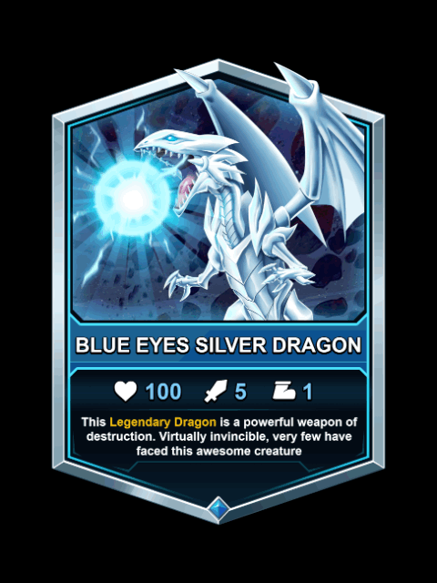 Blue Eyes Silver Dragon