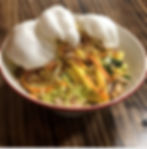 Mango and prawns salad