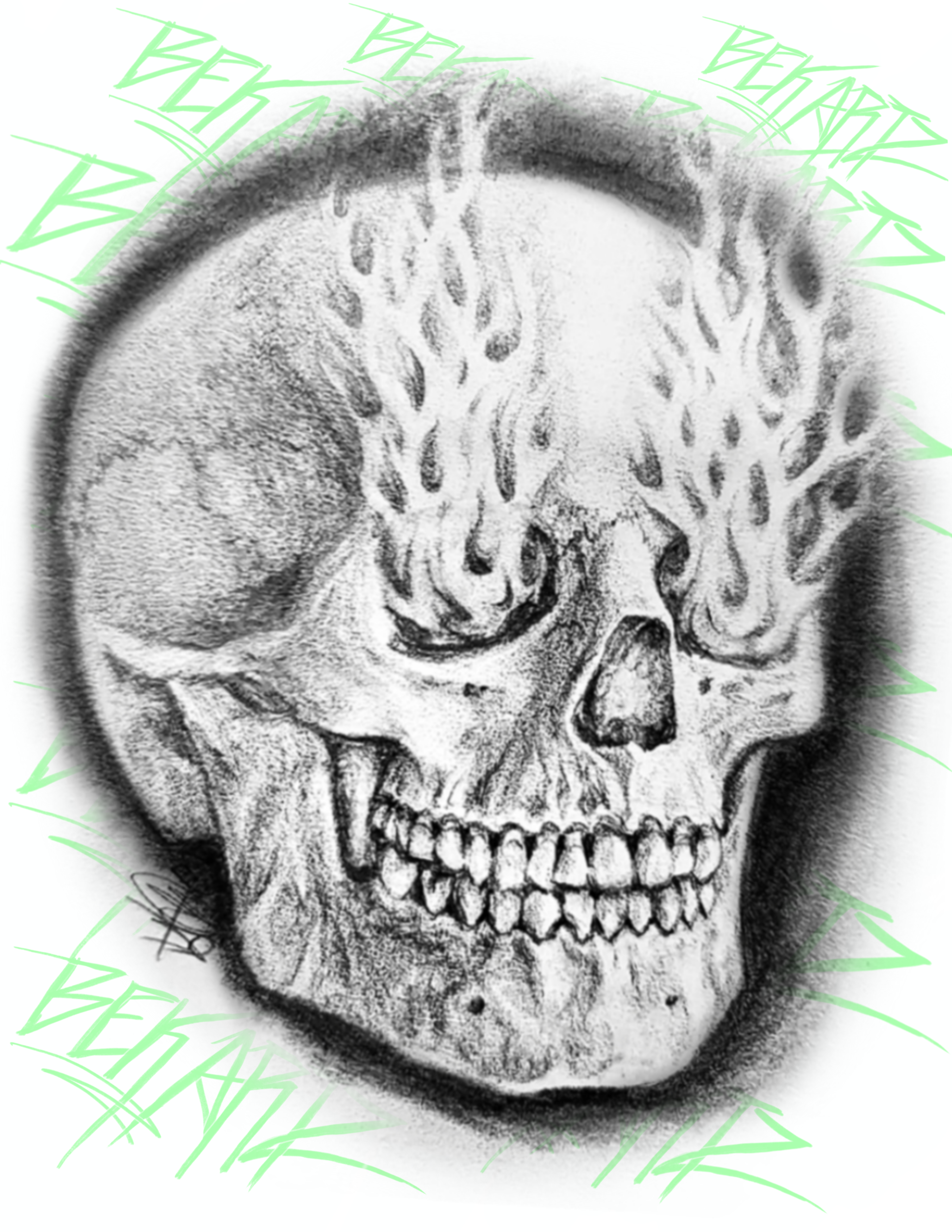 Skull w/Flames