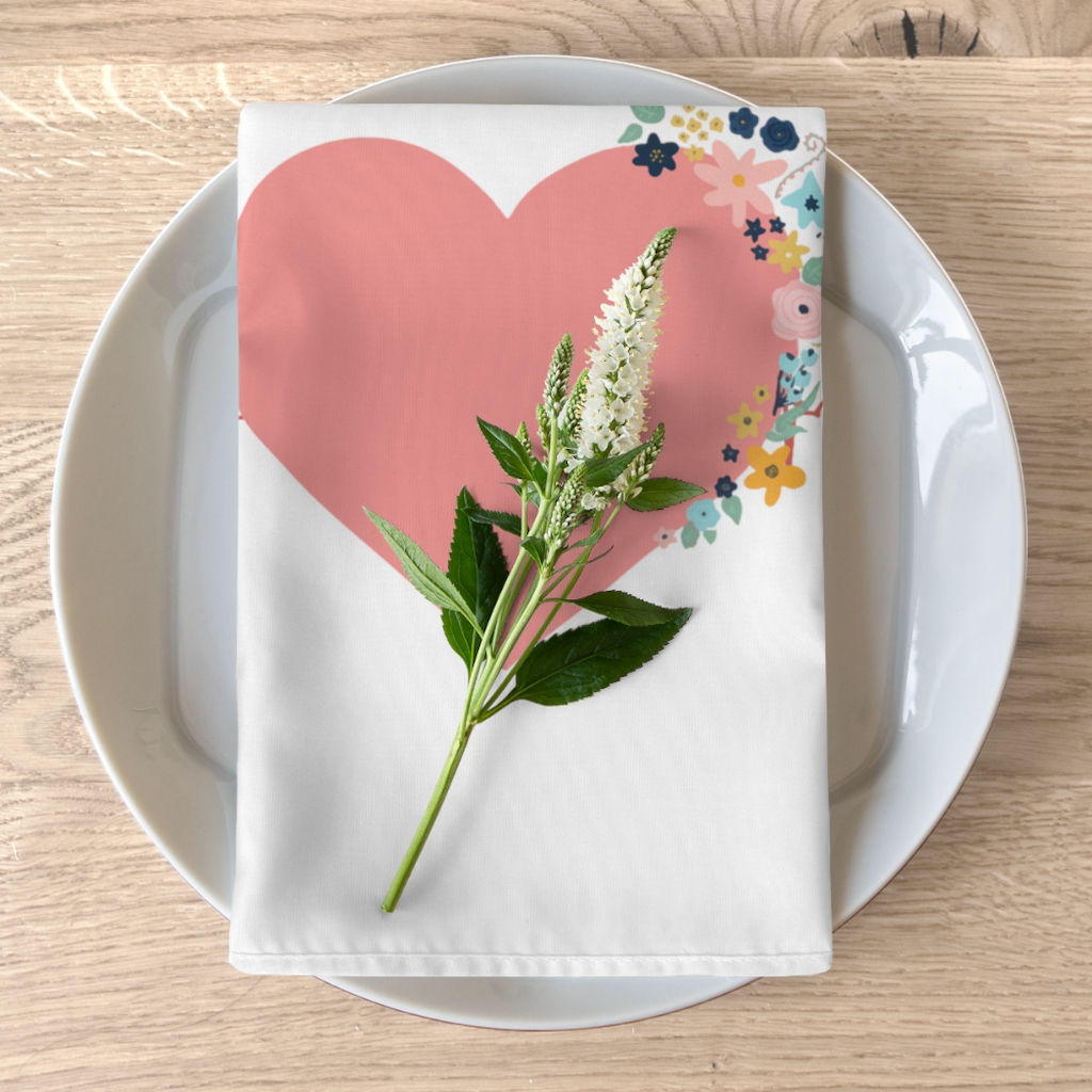 My Heart Beats For You Napkins Set Of 4
