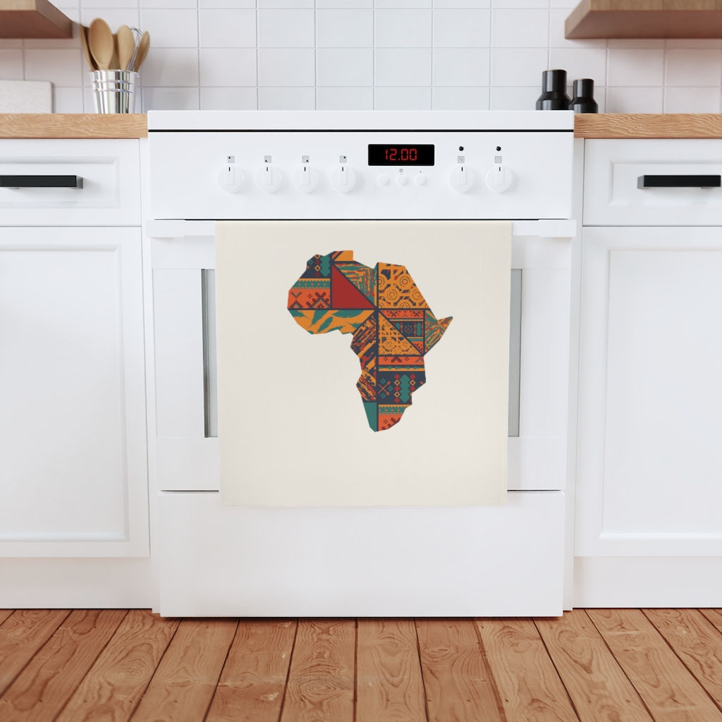 Africa Map Cotton Tea Towel