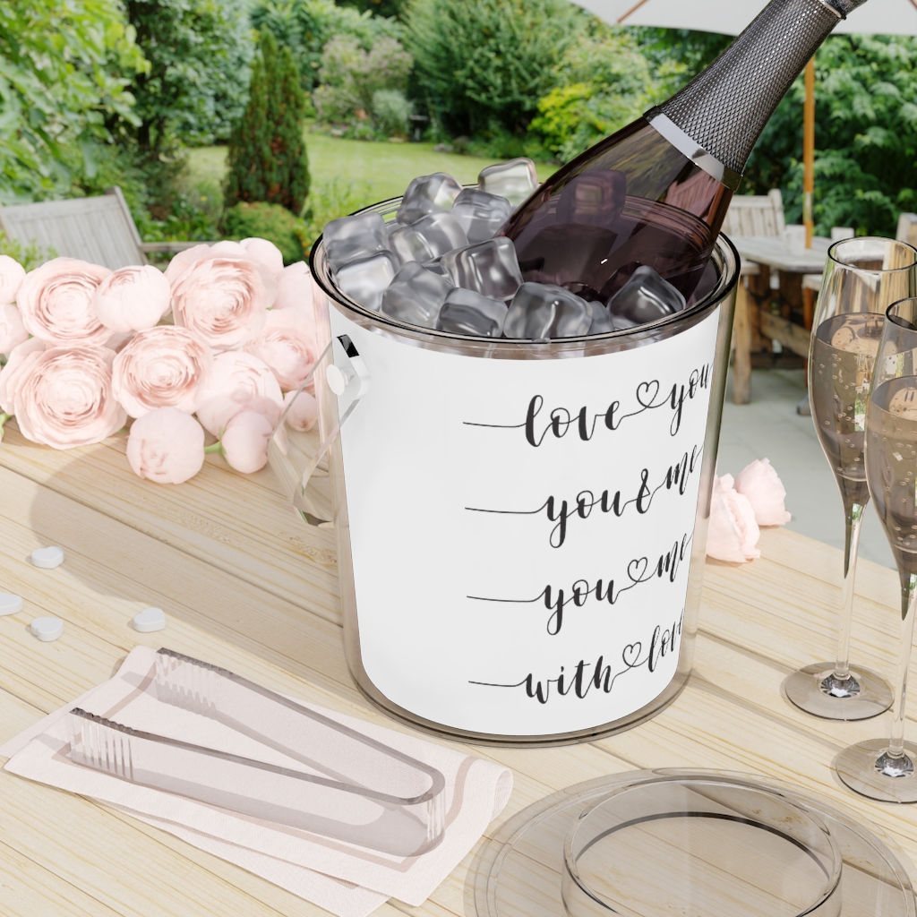 You & Me Ice Bucket with Tongs