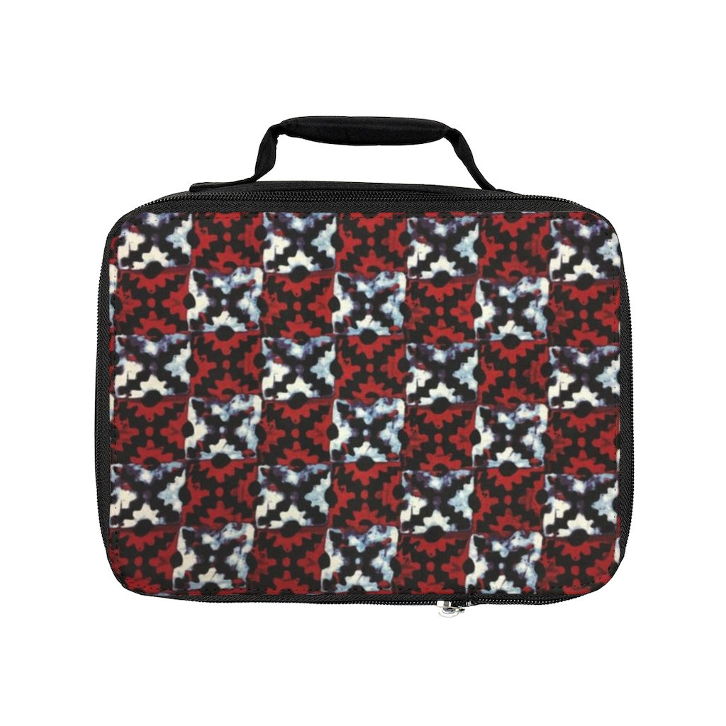 Red & Black Ankara Inspiration Lunch Bag