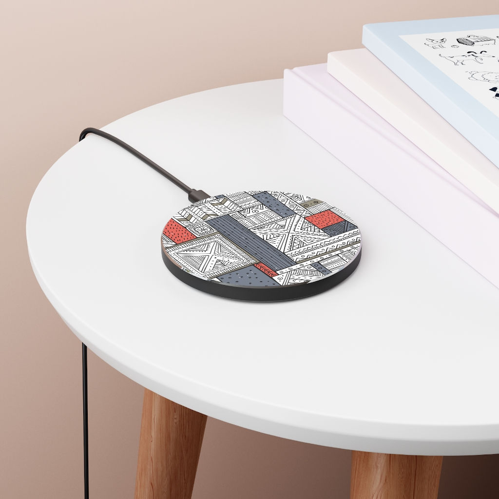 Ethnical Graphic Print Wireless Charger