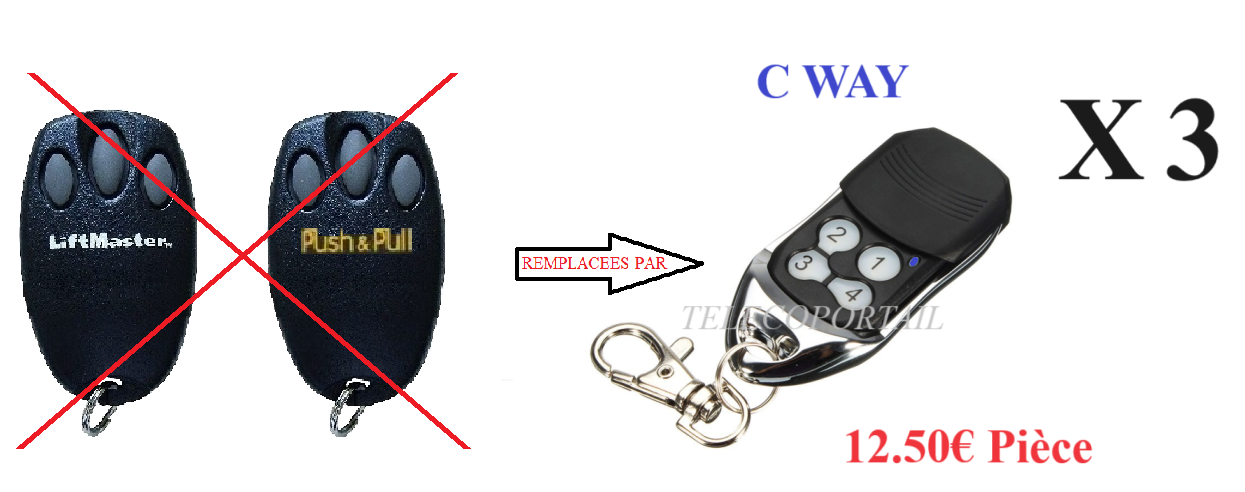 C WAY LOT DE 3- COMPATIBLE WAYNE DALTON, PUSH PULL