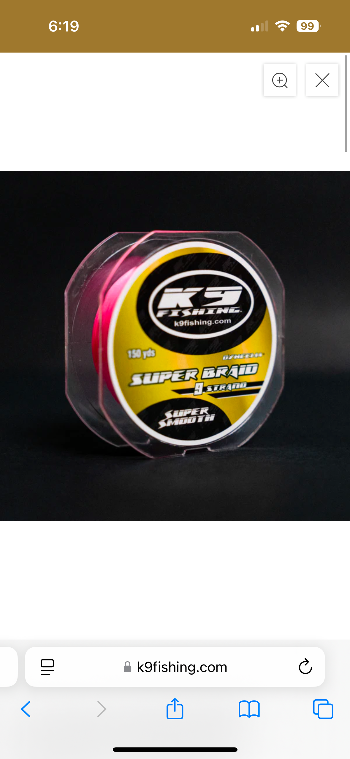 K9 Fishing 9 stand braid (10lb test)