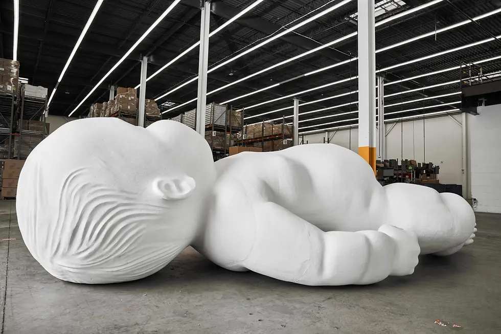Escultura King Solomon's Baby cortada en vivo por MSCHF