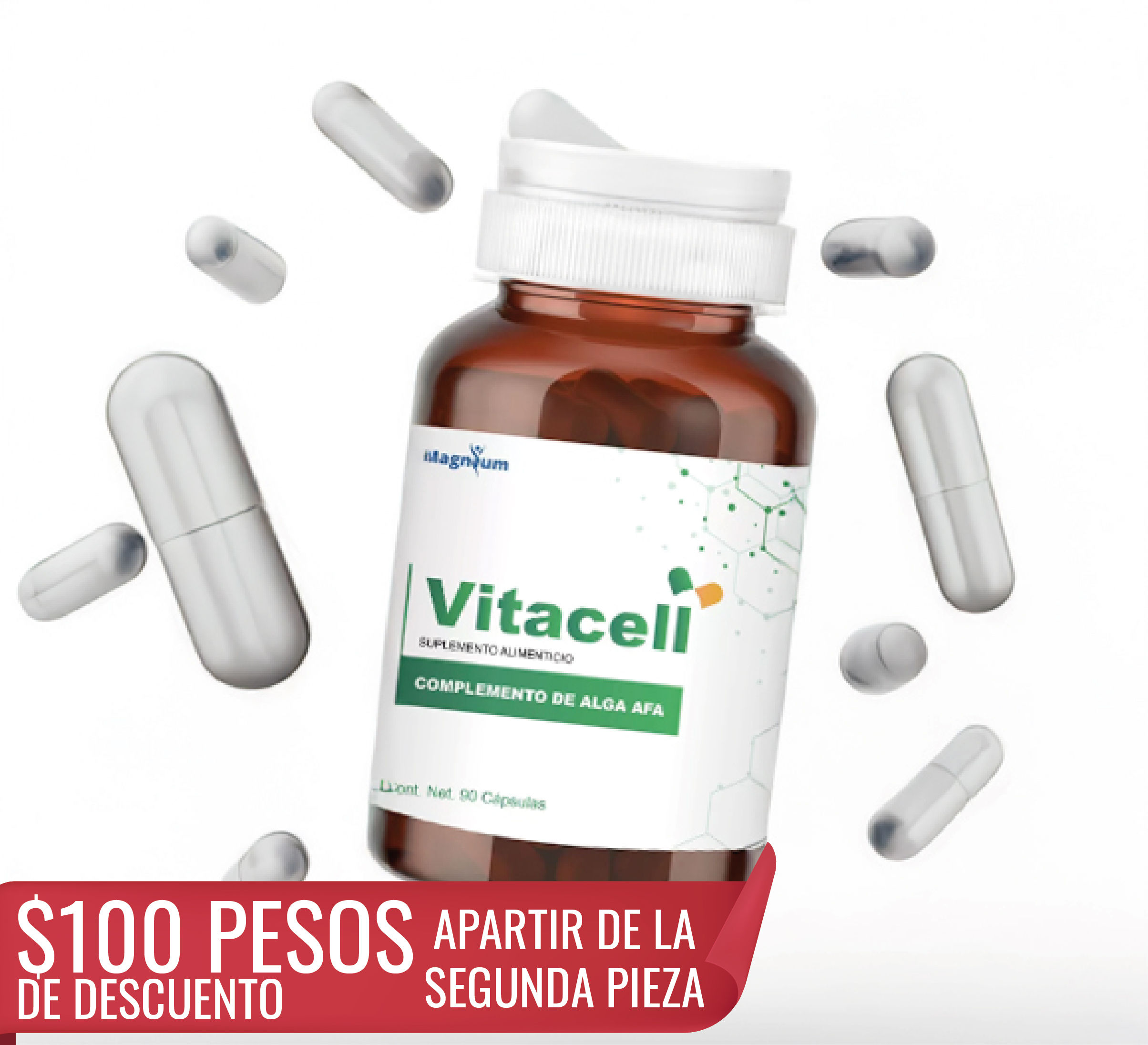 Células Madre Alga Afa 90 Capsulas Magnium