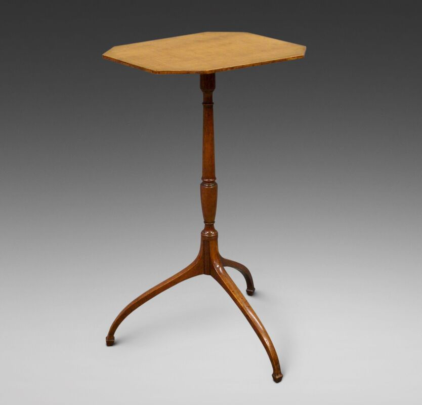 A Fine Regency Satinwood Tripod Table