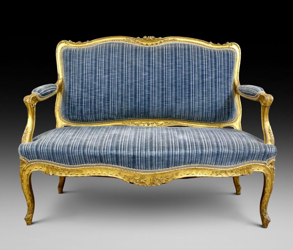 19Th C French Carved And  Gilded Sofa