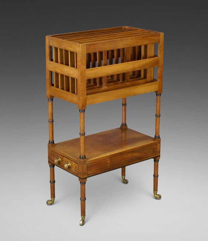 Rare Regency Mahogany Canterbury