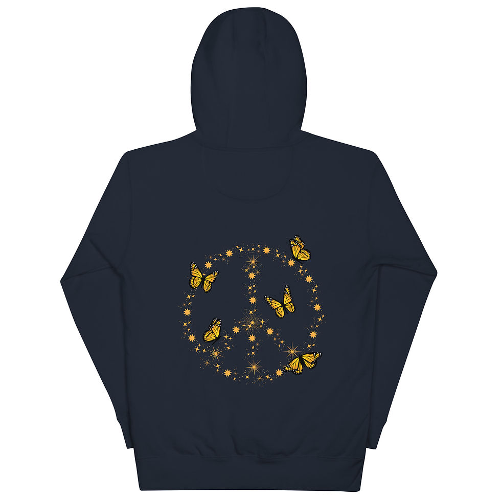Thumbnail: Peace Butterflies Unisex Hoodie