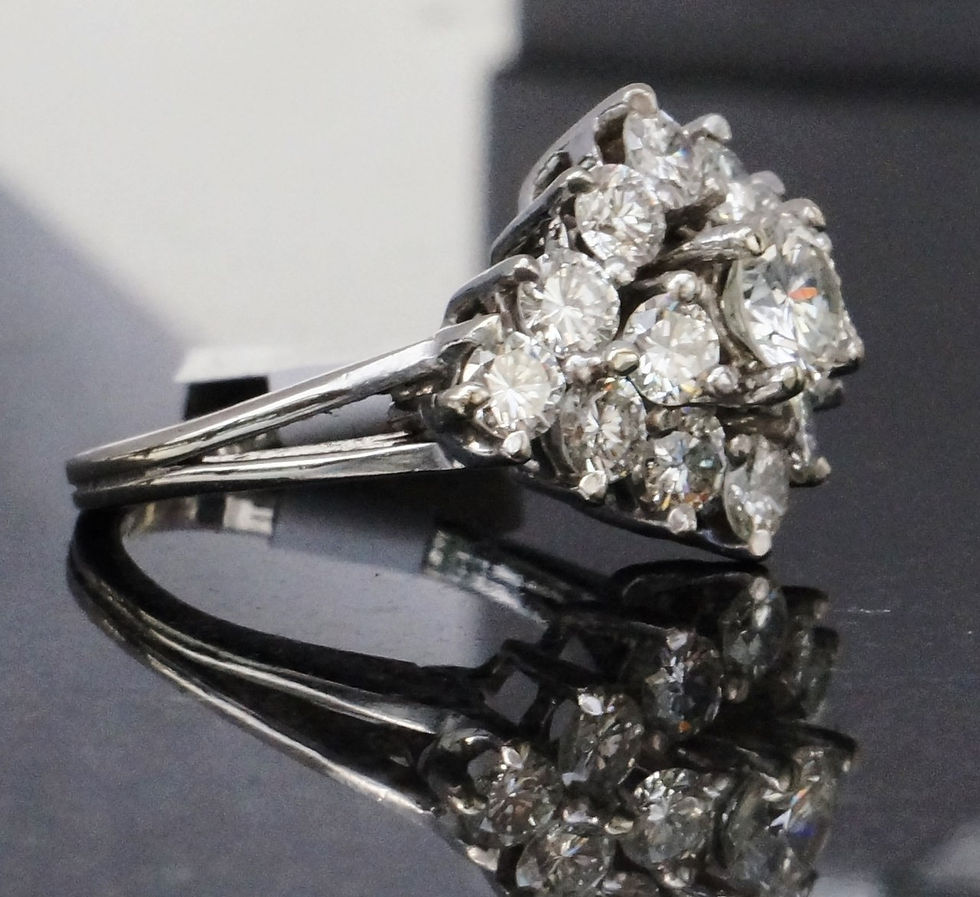 2.43 carat Round Cut Diamond 18K WHITE Gold Ring EGL USA