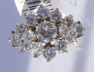 Thumbnail: 2.43 carat Round Cut Diamond 18K WHITE Gold Ring EGL USA