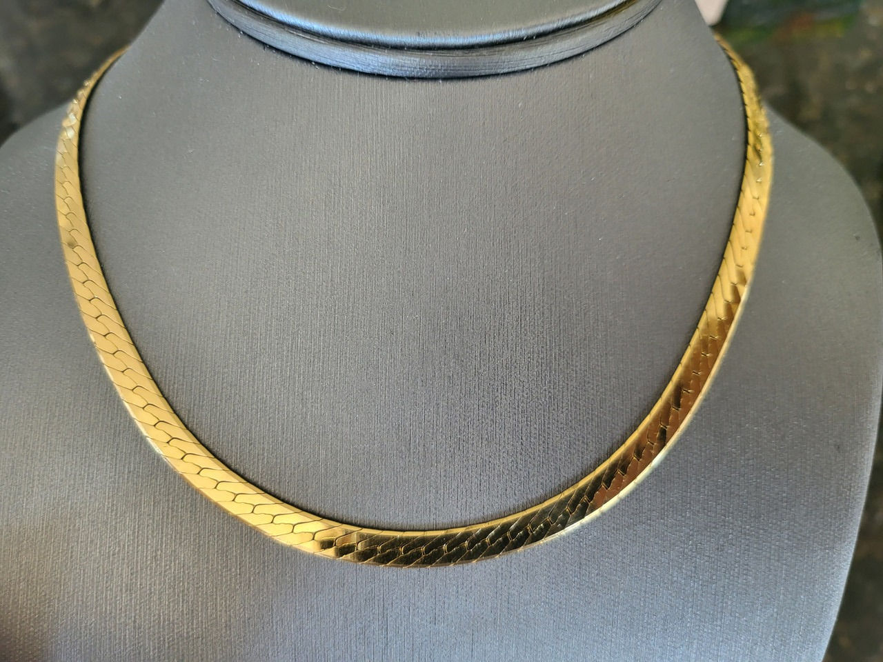 14k Solid Yellow Gold Link 16"  chain Necklace