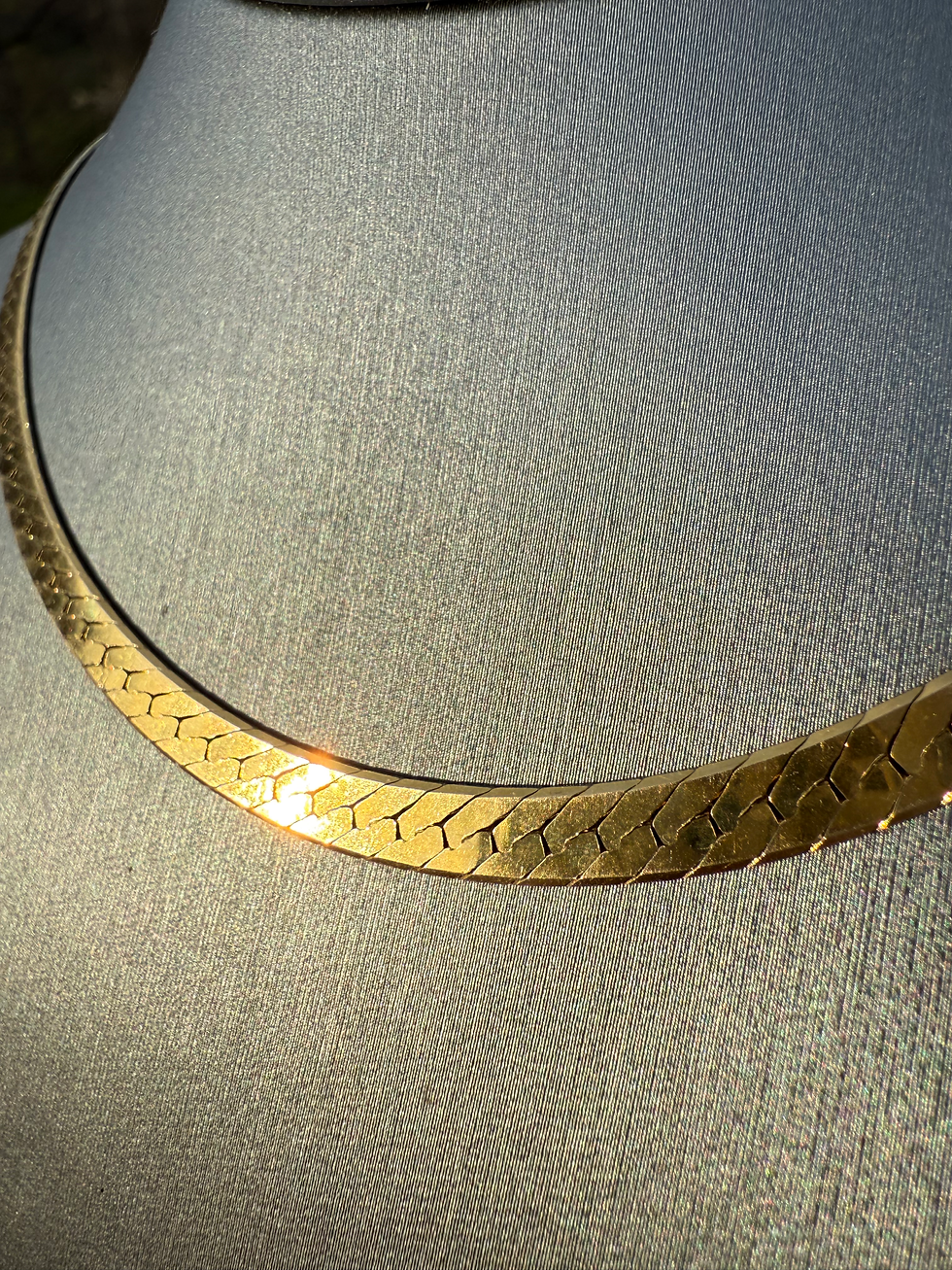 Thumbnail: 14k Solid Yellow Gold Link 16"  chain Necklace