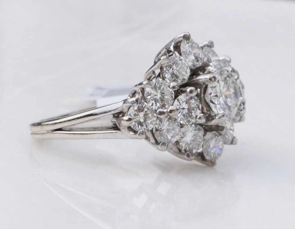 Thumbnail: 2.43 carat Round Cut Diamond 18K WHITE Gold Ring EGL USA
