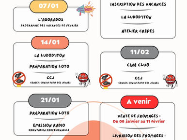 Programme des mercredi