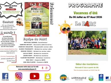 Programme vacances été 2026