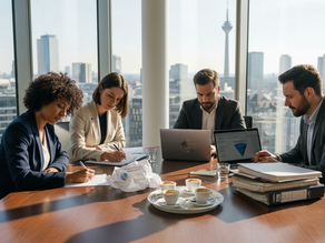 Unser B2B-Vertriebsteam arbeitet gemeinsam und tauscht sich in unserem Düsseldorfer Büro aus, um optimale Ergebnisse für unsere Kunden zu erzielen.