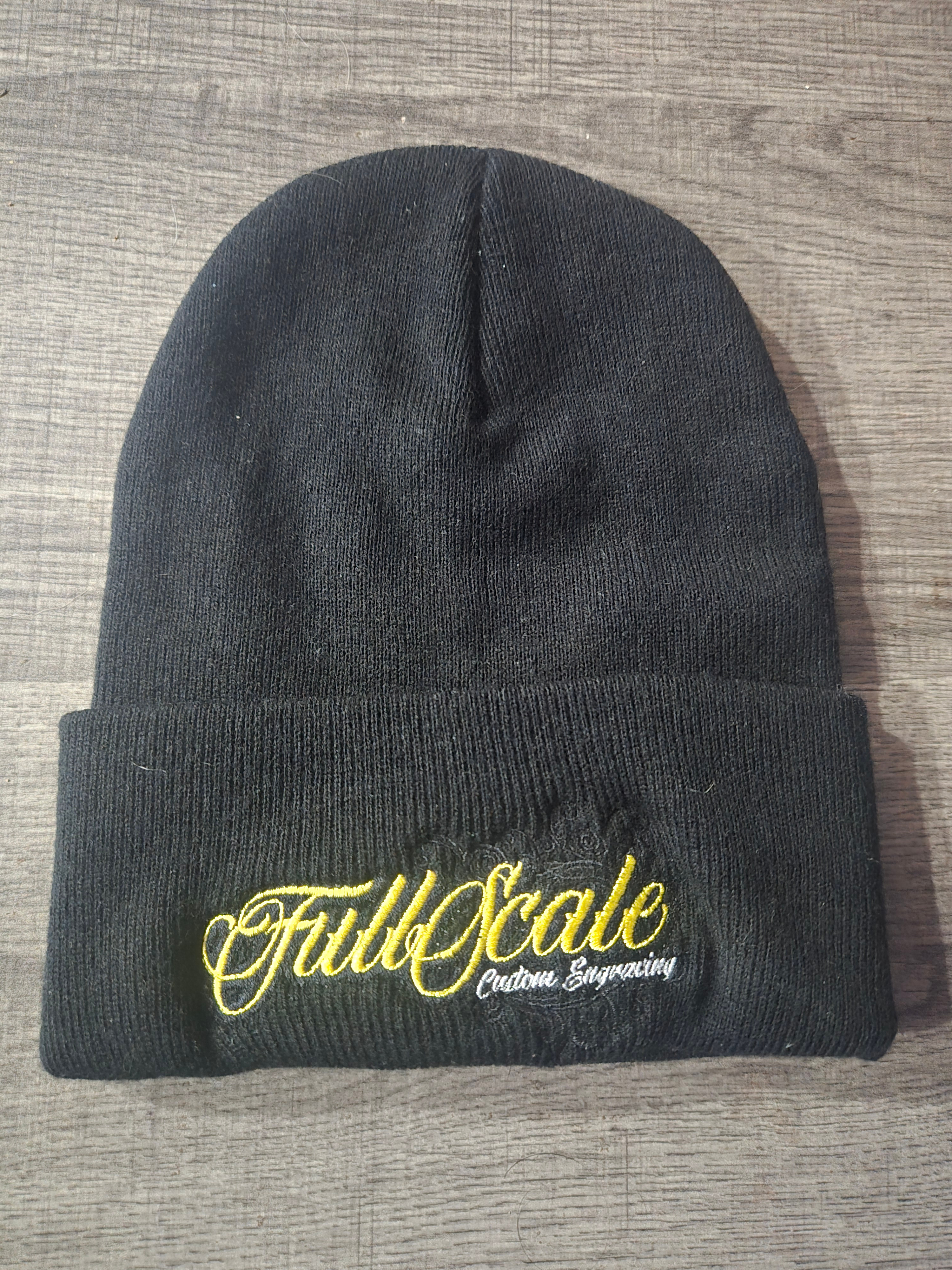 stitched beanie