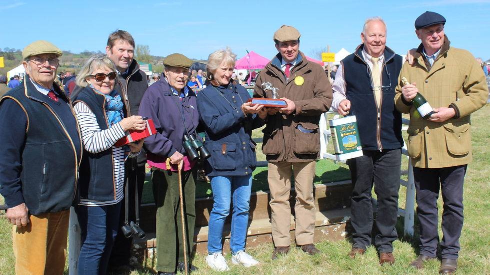 Owners The Jazzy Partnership after Jasmin Des Blins wins at Paxford (Graham Fisher)