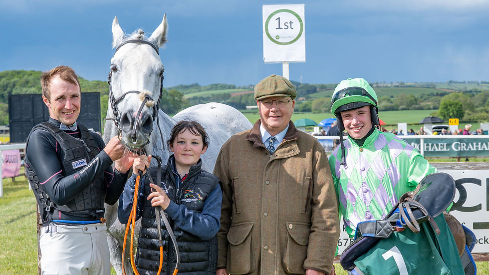 Lucas Murphy is all smiles in the winners enclosure after Talimar Pearl's win (Neale Blackburn) 