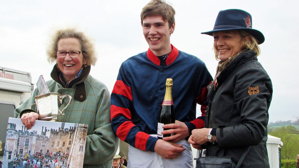 Tom with grandmother Ann (left) after Orange Nassau's win (Pointing WM)