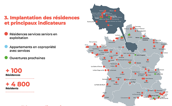 Implantation des résidence Les Jardins d'Arcadie