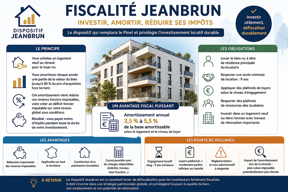 Défiscalisation Jeanbrun : principe, obligations, avantages et inconvénients