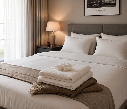 Professionell gereinigtes Airbnb Zimmer in Berlin